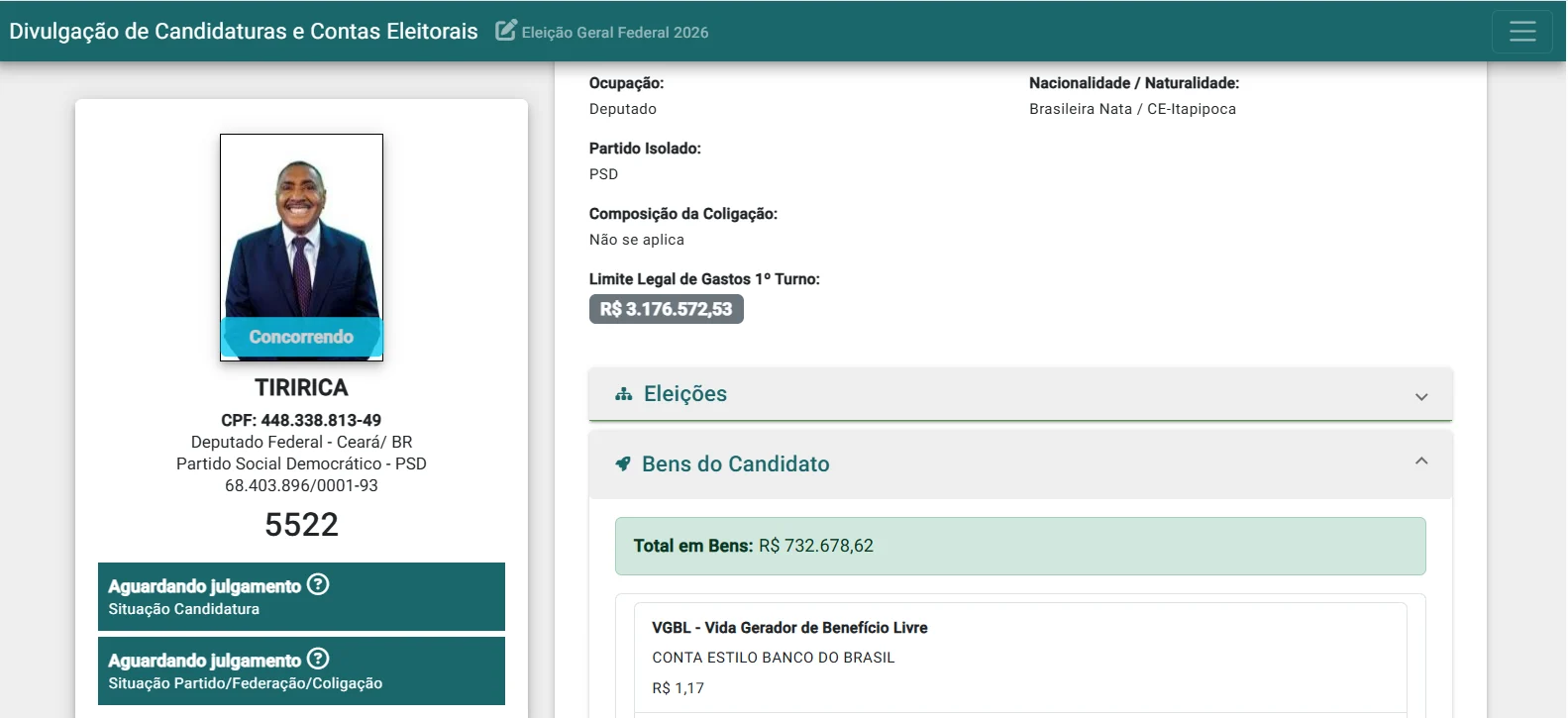 declaração tiririca