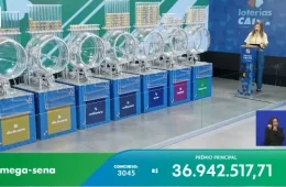 Mega-Sena acumula e prêmio chega a R$ 45 milhões; confira os números do concurso 3045