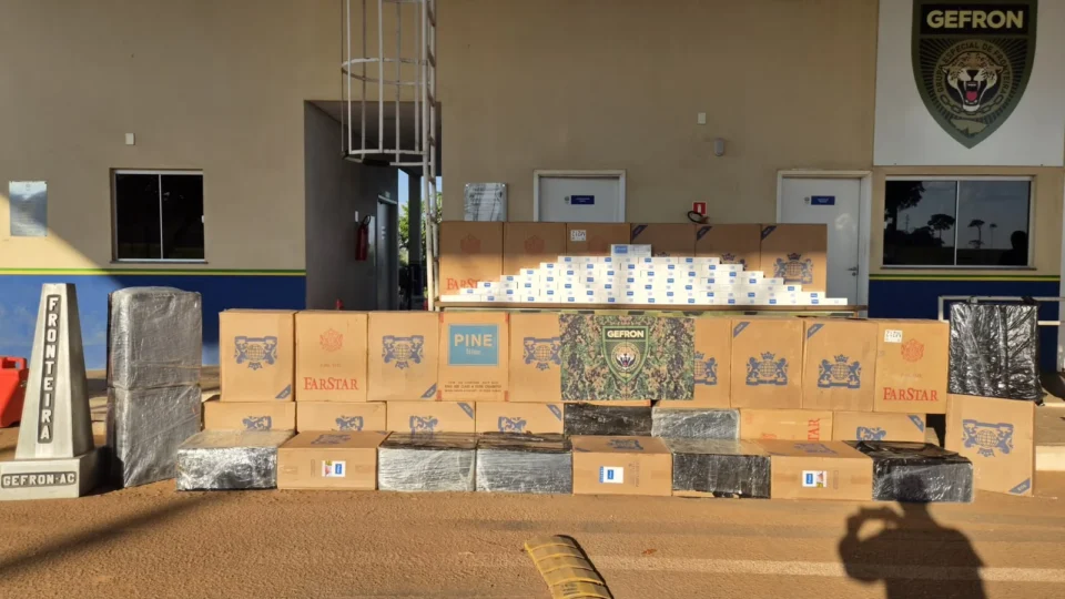 GEFRON apreende 19 mil maços de cigarros contrabandeados e causa prejuízo de R$ 190 mil no Acre
