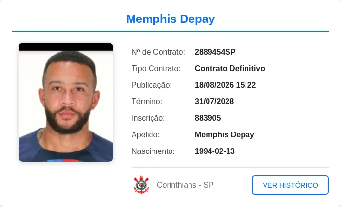 Contrato de Memphis no BID. (Foto: Reprodução / CBF)