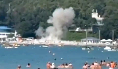 Drone explode em praia lotada na Rússia, mata 7 pessoas e deixa dezenas de feridos; vídeo é impressionante