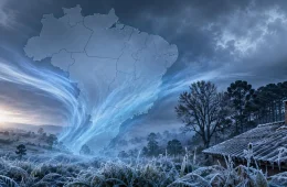 Massa de ar frio pode levar termômetros a -7°C e atingir até o Sudeste