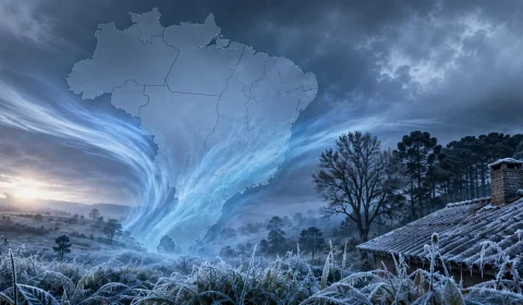 Massa de ar frio pode levar termômetros a -7°C e atingir até o Sudeste