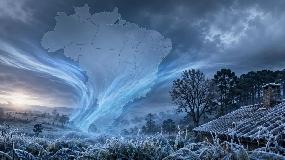 Massa de ar frio pode levar termômetros a -7°C e atingir até o Sudeste