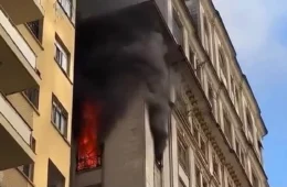 Incêndio atinge 8º andar de prédio no Centro de São Paulo e mobiliza oito viaturas dos Bombeiros