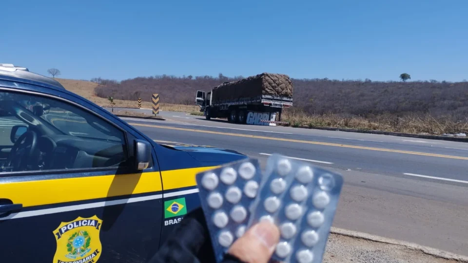 PRF apreende 37 comprimidos de ‘rebite’ com dois caminhoneiros na BR-251, em MG
