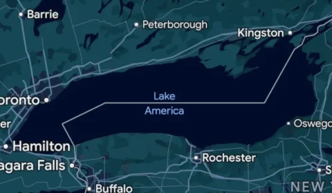 Google Maps passa a chamar Lago Ontário de “Lago América” nos EUA após ordem executiva de Trump