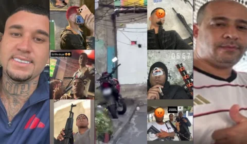 Polícia cerca comunidade e flagra criminosos usando seteira durante megaoperação no Rio