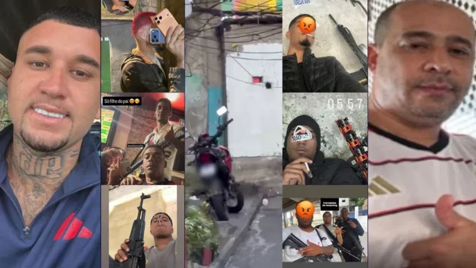 Polícia cerca comunidade e flagra criminosos usando seteira durante megaoperação no Rio