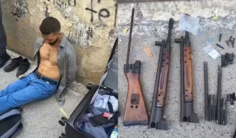 Abordagem a ônibus termina com apreensão de fuzis e pistolas em SP