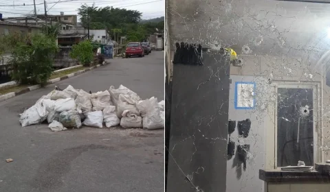 Base da PM é atacada a tiros no Guarujá após operação contra barricadas de criminosos