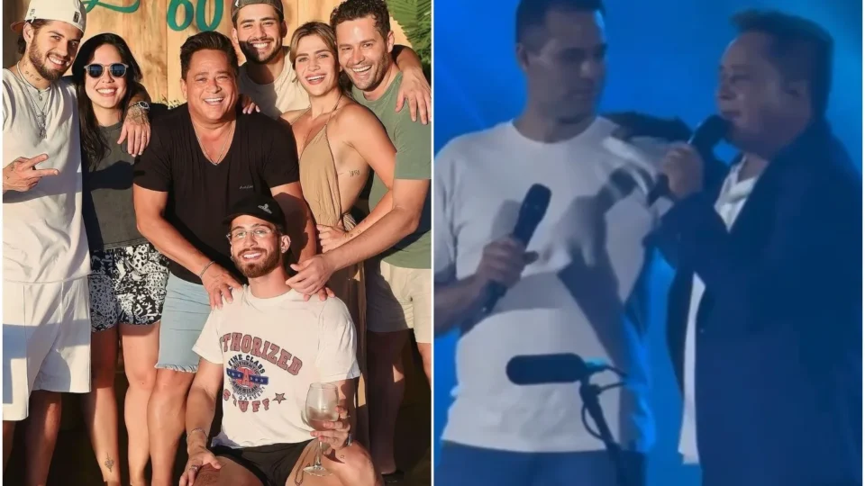 Leonardo faz desabafo no palco e revela qual filho mais liga para ele: “Os outros nem sinal de fumaça”