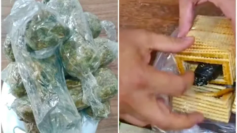 Mulher é presa ao tentar levar droga escondida em pacote de bolacha para filho preso