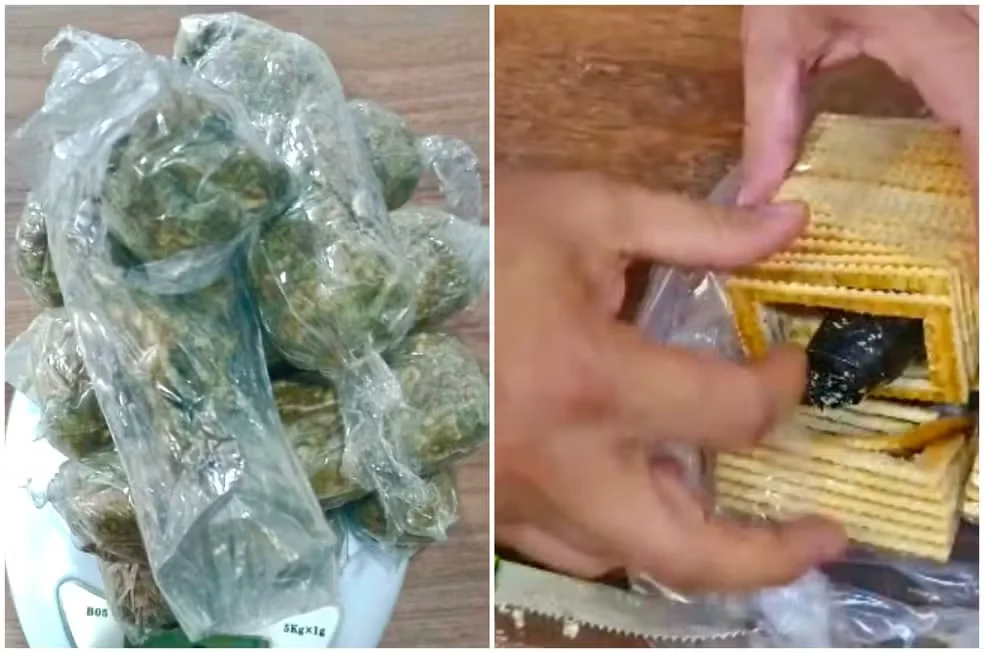 Droga foi encontrada dentro de pacote de bolacha no último domingo (23), em Rio Branco — Foto: Arquivo/Iapen-AC