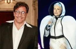 Luciano Szafir e esposa celebram união com filhos no show da Xuxa