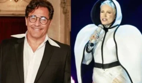 Luciano Szafir e esposa celebram união com filhos no show da Xuxa
