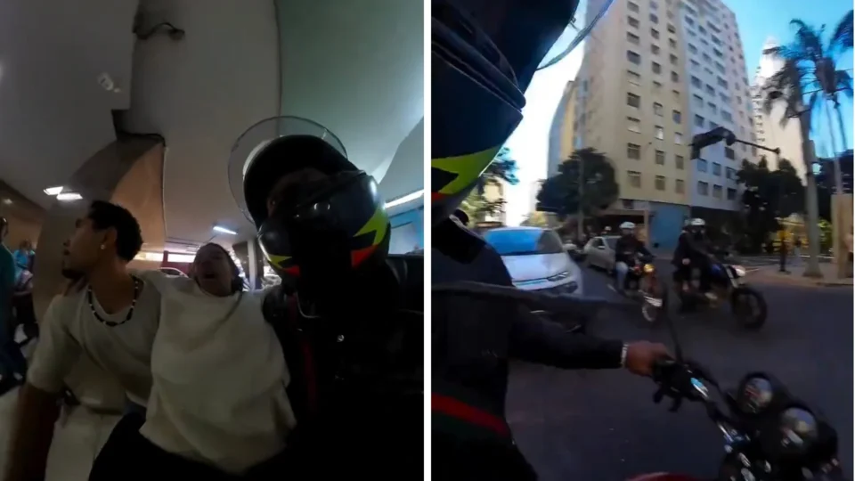 Vídeo: motoboys abrem caminho no trânsito para salvar jovem com suspeita de infarto em BH