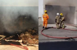 Incêndio em depósito de loja já dura mais de 15 horas em BH