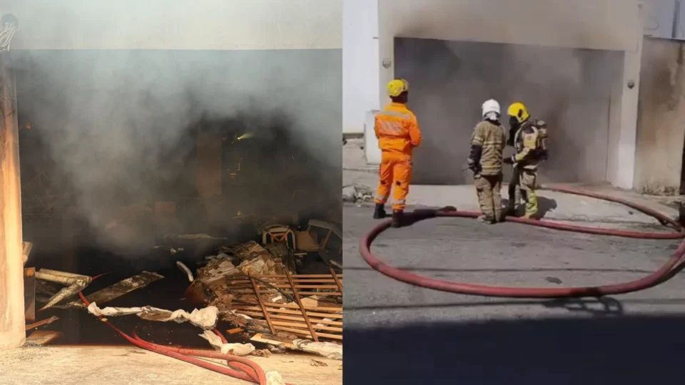 Incêndio em depósito de loja já dura mais de 15 horas em BH