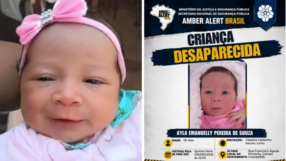 Bebê recém-nascida desaparece e polícia investiga possível sequestro em MS