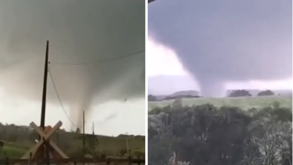 Tornado deixa casas destruídas e 20 pessoas desalojadas no Paraná; veja o vídeo