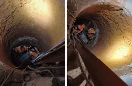 Mulher sai para ir ao banheiro e cai em buraco de oito metros em MG