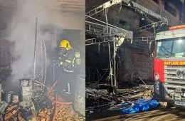 Incêndio destrói barracas e atinge construção em Romaria, no Triângulo Mineiro