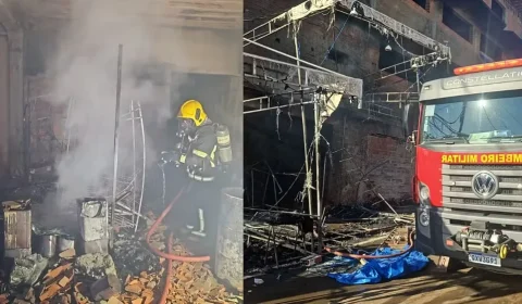 Incêndio destrói barracas e atinge construção em Romaria, no Triângulo Mineiro