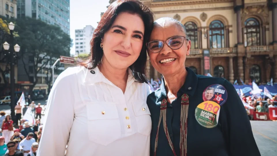 “É sempre assim”, diz Simone Tebet após Marina Silva ser hostilizada em ato em SP