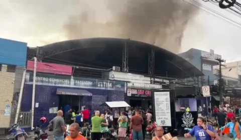 Após incêndio, centro comercial de João Pessoa fica fechado por tempo indeterminado