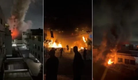 Incêndio de grandes proporções assusta clientes e destrói bar na Barra da Tijuca