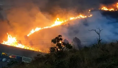 Incêndio na Serra do Curral mobiliza bombeiros e acende alerta em Belo Horizonte