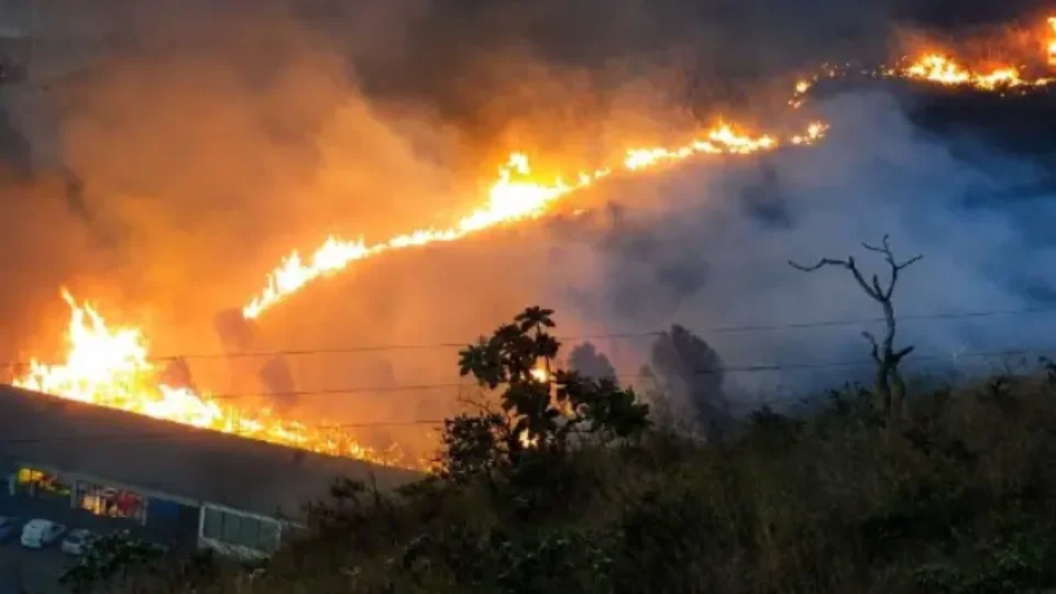 Incêndio na Serra do Curral mobiliza bombeiros e acende alerta em Belo Horizonte