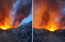 Lixão de Iranduba pega fogo e espalha fumaça tóxica, veja vídeo
