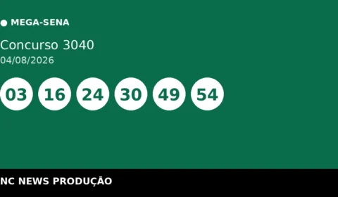 Resultado da Mega-Sena 3040 de 04/08: confira as dezenas