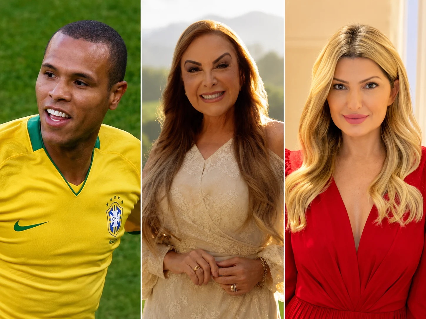 Famosos na política: O jogador Edmundo, Inês Brasil, e o cantor Manoel Gomes, da música Caneta Azul disputam as eleições 2026. Foto: Redes Sociais