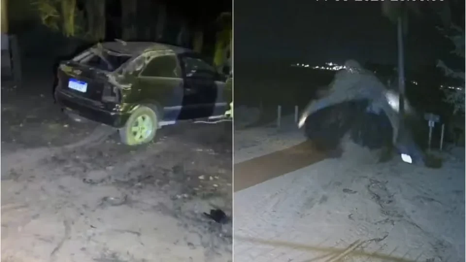 Câmeras flagram dois acidentes em MG e detalhe sobre os condutores chama atenção