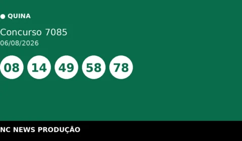Resultado da Quina 7085 de 06/08: confira as dezenas