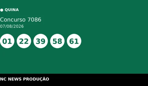 Resultado da Quina 7086 de 07/08: confira as dezenas