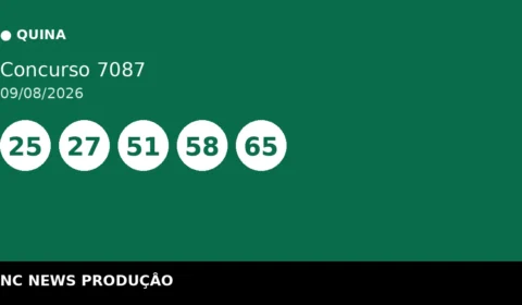 Resultado da Quina 7087 de 09/08: confira as dezenas