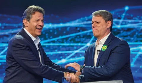 Band ao vivo: Tarcísio e Haddad duelam no debate em SP hoje