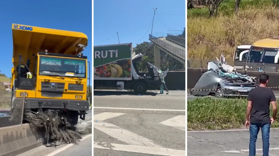 Queda de passarela na Fernão Dias mata casal e bloqueia rodovia