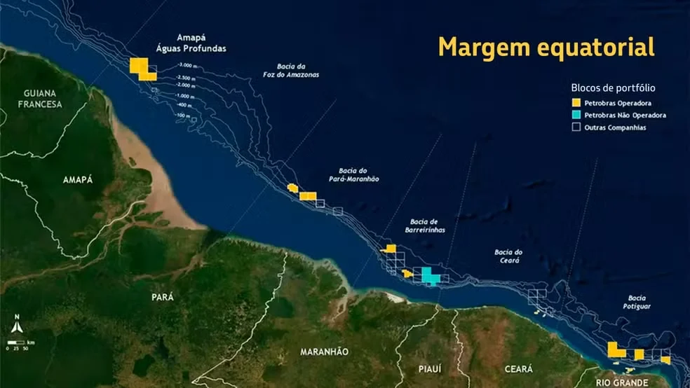 O movimento faz parte de uma campanha gigantesca prevista no Plano de Negócios da empresa, que deve injetar US$ 2,5 bilhões apenas na perfuração de 15 poços em toda a extensão da chamada Margem Equatorial.