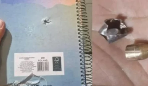 Menino de 12 anos tem mochila atravessada por tiro durante tiroteio em Curicica