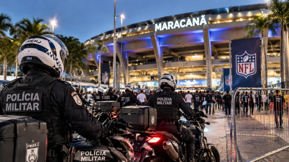 Polícia Militar reforça segurança no entorno do Maracanã para jogo da NFL