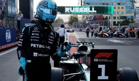 George Russell vence GP do Azerbaijão e reduz vantagem de Kimi Antonelli na Fórmula 1