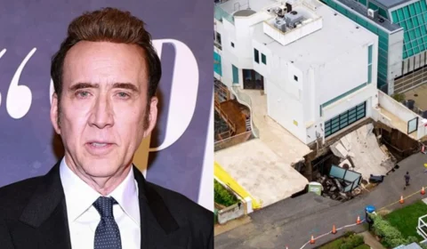 Cratera gigante danifica mansão de Nicolas Cage em Malibu