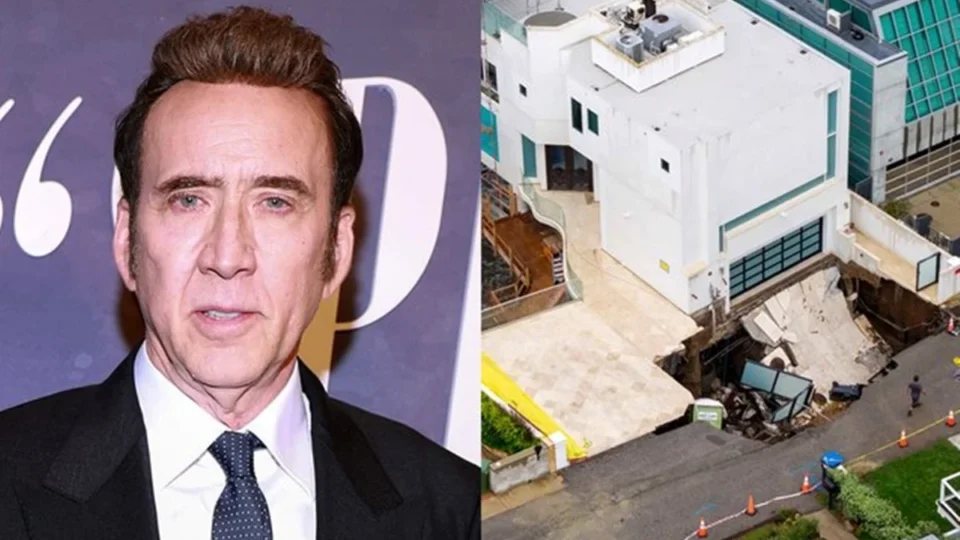 Cratera gigante danifica mansão de Nicolas Cage em Malibu