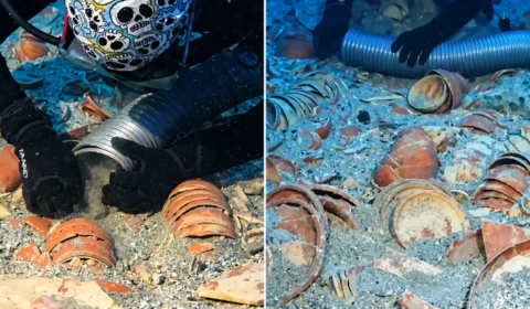 Milhares de peças de cerâmica de 2,1 mil anos são encontradas em naufrágio na Turquia