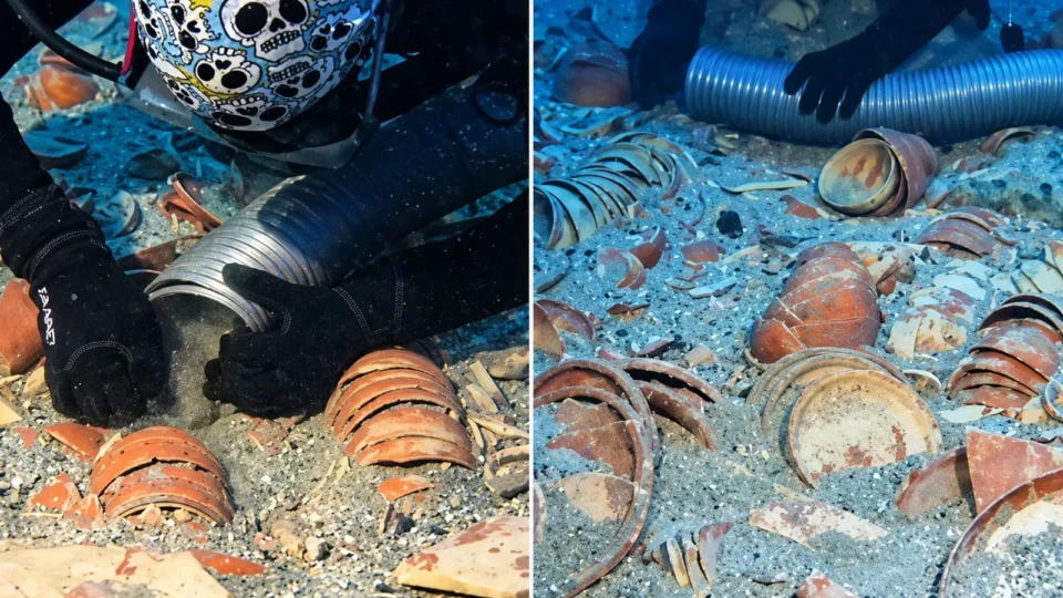 Milhares de peças de cerâmica de 2,1 mil anos são encontradas em naufrágio na Turquia